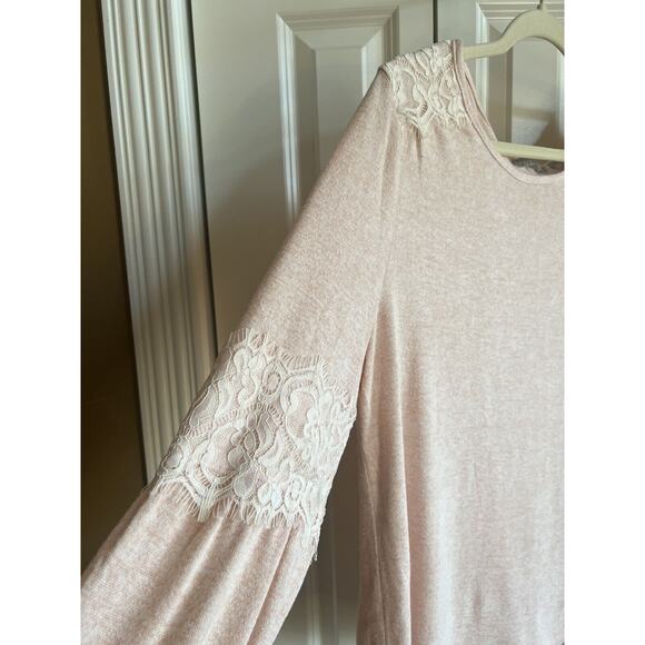 Valerie Stevens Blush Colored Shirt Light Sweater Top Blouse--Women's Large - Picture 3 of 8